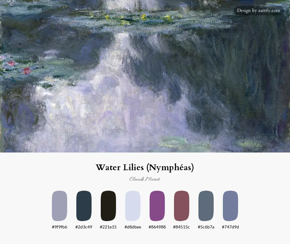 Water Lilies (Nymphéas)-palette by Claude Monet