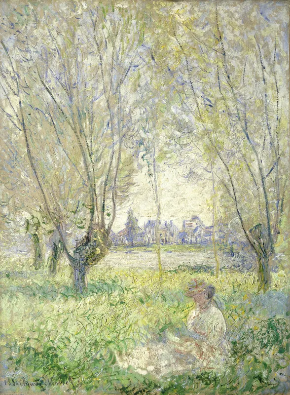 Woman Seated under the Willows (1880) by Claude Monet