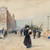 Le Quai aux fleurs. 4ème arrondissement (1890-1900)-full by Elie Anatole Pavil