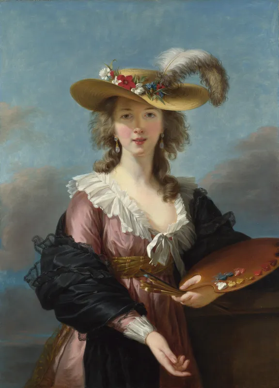 Self Portrait In A Straw Hat (After 1782) by Elisabeth Louise Vigée Le Brun