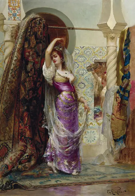 Preparing For The Performance by Édouard Frédéric Wilhelm Richter