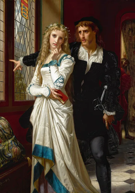 Hamlet And Ophelia (1873)-full by Hugues Merle