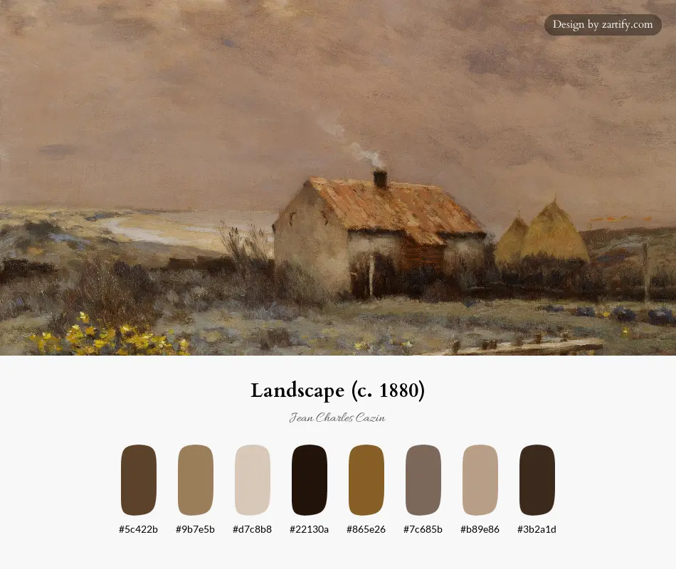 Landscape (c. 1880)-palette by Jean Charles Cazin