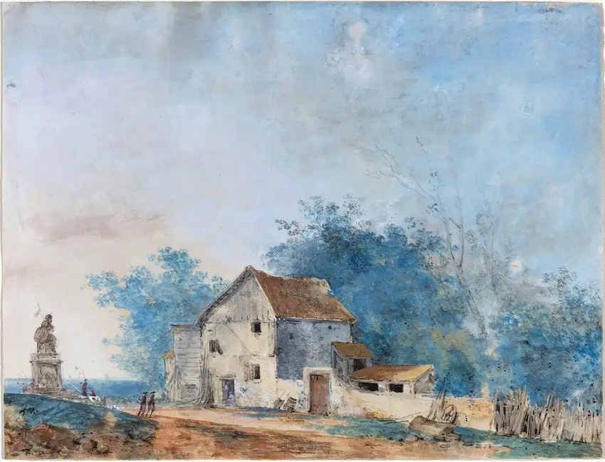 Landscape (late 1770s) by Louis Gabriel Moreau