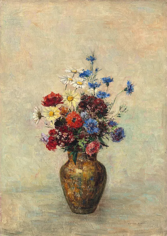 Flowers in a Vase (c. 1910)-full by Odilon Redon