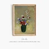Large Green Vase with Mixed Flowers (1910 - 1912)-frame by Odilon Redon