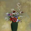 Large Green Vase with Mixed Flowers (1910 - 1912)-full by Odilon Redon