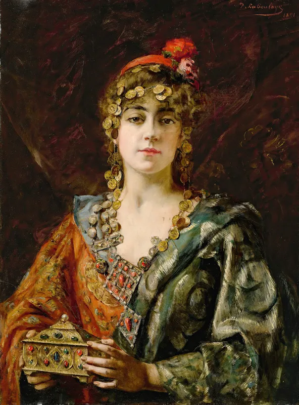Oriental With Jewelry (1891)-full by Paul De La Boulaye