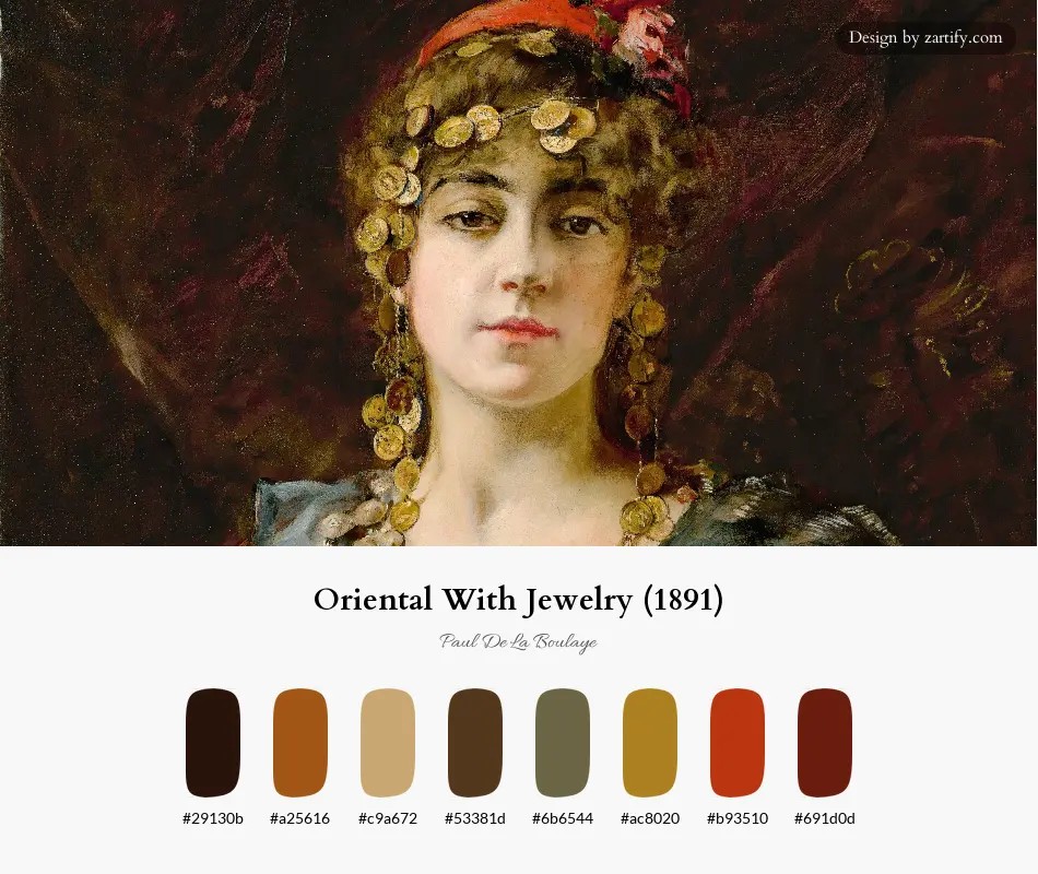 Oriental With Jewelry (1891)-palette by Paul De La Boulaye
