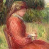 Jeune femme assise (circa 1905)-d2 by Pierre-Auguste Renoir