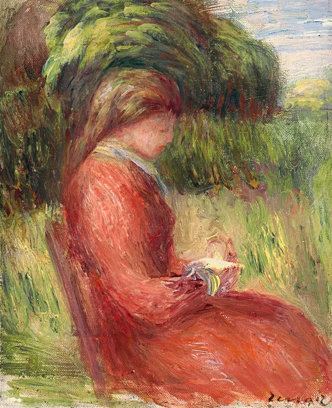 Jeune femme assise (circa 1905)-full by Pierre-Auguste Renoir
