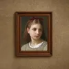 Une petite fille (1886)-frame by William Bouguereau