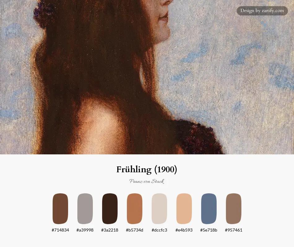 Frühling (1900)-palette by Franz von Stuck