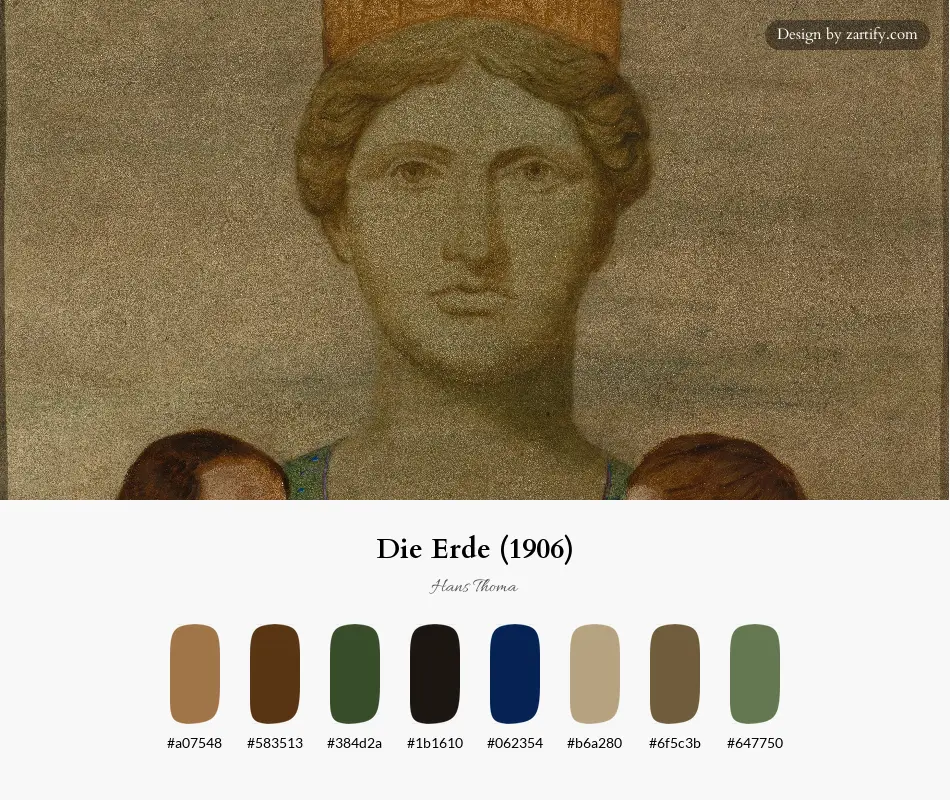 Die Erde (1906)-palette by Hans Thoma