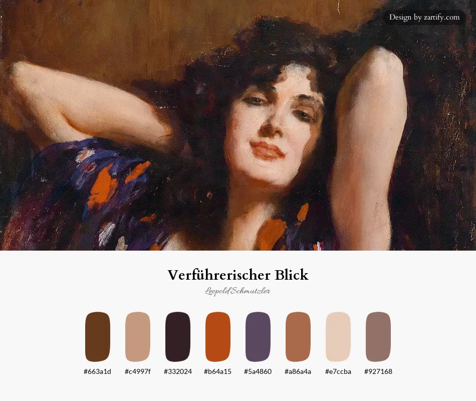 HEX color palette extracted from Verführerischer Blick-palette by Leopold Schmutzler