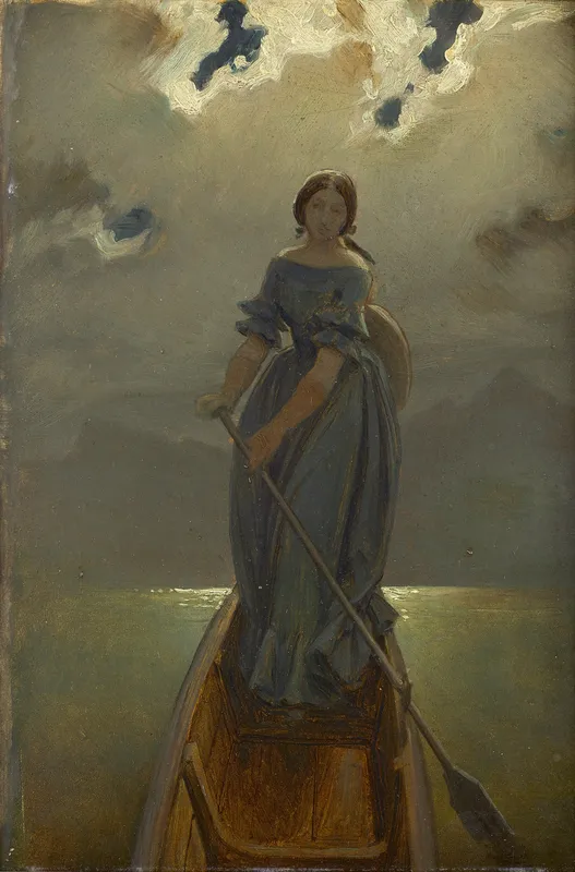 Die Schifferin (Baronin Marie Spaun am Gmundner See) (1851)-full by Moritz von Schwind