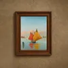 View across the lagoon, venice-frame by Achille Vertunni