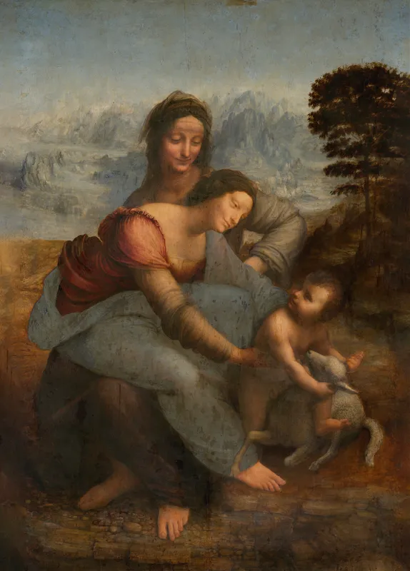 The Virgin and Child with St. Anne-full by Leonardo da Vinci