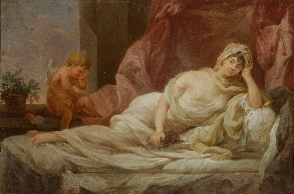 Portrait of Anna Lampel (d. 1800), actress (1800)-full by Marcello Bacciarelli