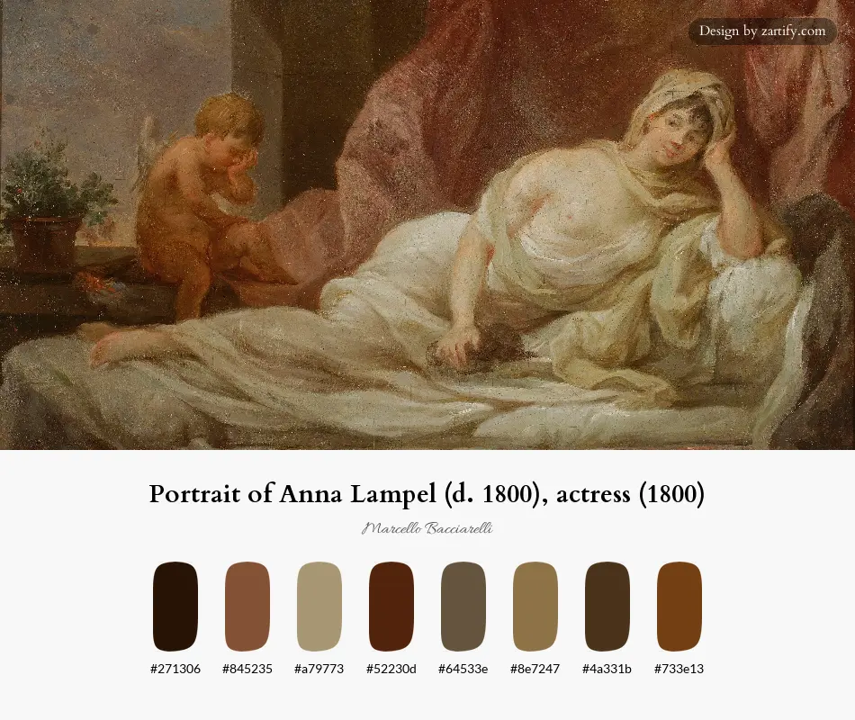 Portrait of Anna Lampel (d. 1800), actress (1800)-palette by Marcello Bacciarelli
