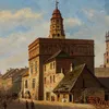 Old town hall at the Wolnica square in Kazimierz, Kraków (circa 1862)-full by Aleksander Gryglewski