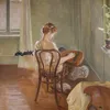 Interior with the Chimera Playing the Guitar (1908)-full by Jacek Malczewski