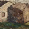 Little girl in front of a house (1931)-full by Tadeusz Makowski