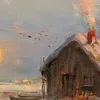 A fishing village on the Baltic coast-d1 by Julius Sergius Klever