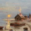 A fishing village on the Baltic coast-d2 by Julius Sergius Klever
