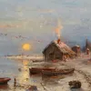 A fishing village on the Baltic coast-full by Julius Sergius Klever