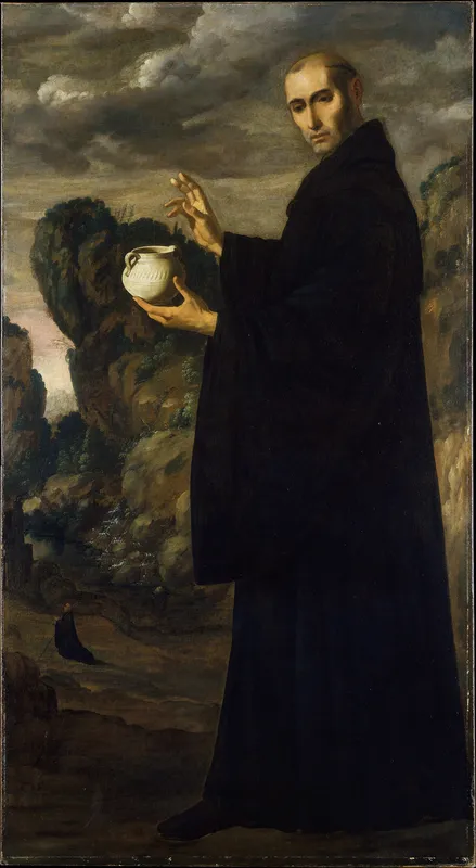 Saint Benedict (ca. 1640–45)-full by Francisco de Zurbarán