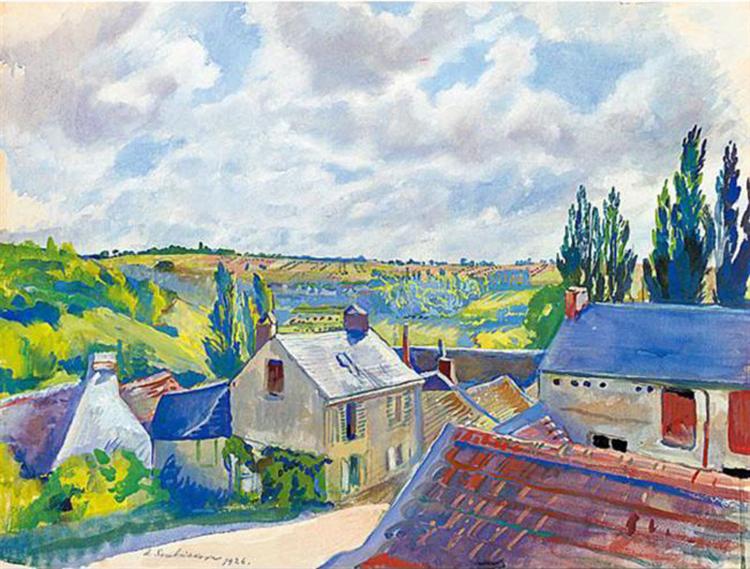 Self-Portrait at the Dressing Table: Zinaida Serebriakova's Timeless Ode to Feminine Grace View over the rooftops. France